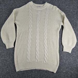 NWT Fashion Nova Kelly Sweater Mini Dress Cream Size 2X Cable Knit